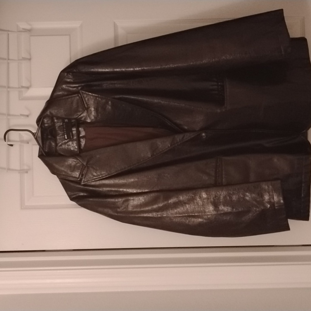 ASOS Black Faux Leather Blazer